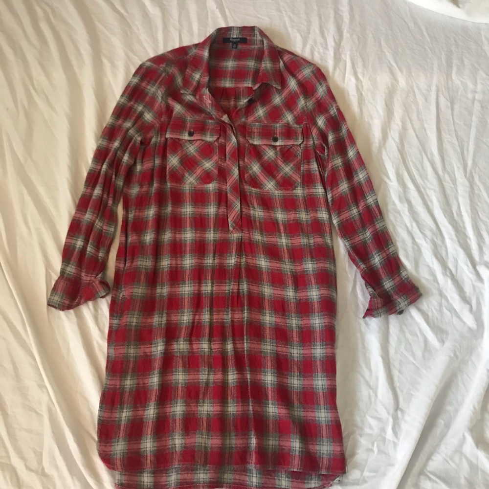 Madewell plaid dress XS